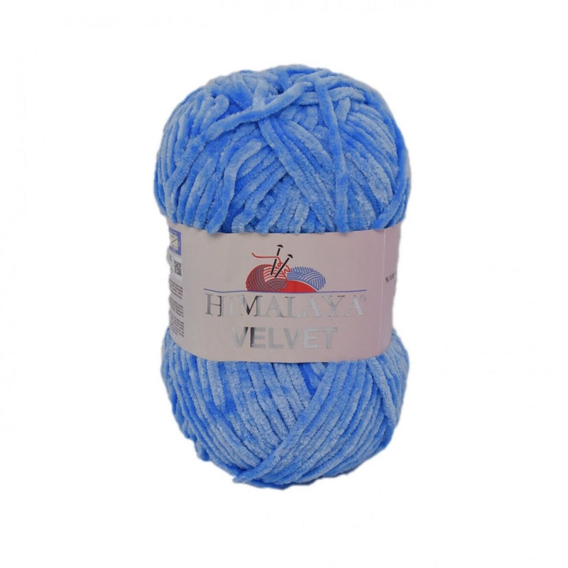 Wohnkult Himalaya - Gomitolo di lana Velvet Dolphin, soffice ciniglia, 100  g, per accessori, indumenti e coperte, 40 colori a scelta (90001 | bianco